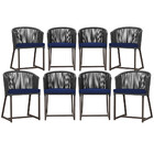 8 Cadeiras De Jantar Área Noronha Em Alumínio Com Pintura Mar