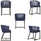 8 Cadeiras De Jantar Área Noronha Em Alumínio Com Pintura Mar
