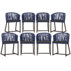 8 Cadeiras De Jantar Área Noronha Em Alumínio Com Pintura Mar