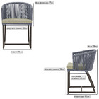 8 Cadeiras De Jantar Área Noronha Em Alumínio Com Pintura Mar