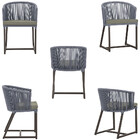 8 Cadeiras De Jantar Área Noronha Em Alumínio Com Pintura Mar