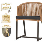 8 Cadeiras De Jantar Área Noronha Em Alumínio Com Pintura Mar