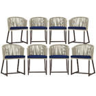 8 Cadeiras De Jantar Área Noronha Em Alumínio Com Pintura Mar