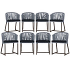 8 Cadeiras De Jantar Área Noronha Em Alumínio Com Pintura Mar