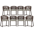 8 Cadeiras De Jantar Área Noronha Em Alumínio Com Pintura Mar