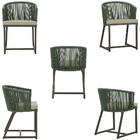 8 Cadeiras De Jantar Área Noronha Em Alumínio Com Pintura Mar