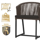 8 Cadeiras De Jantar Área Noronha Em Alumínio Com Pintura Pre