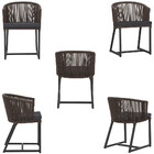 8 Cadeiras De Jantar Área Noronha Em Alumínio Com Pintura Pre