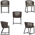 8 Cadeiras De Jantar Área Noronha Em Alumínio Com Pintura Pre