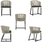 8 Cadeiras De Jantar Área Noronha Em Alumínio Com Pintura Pre