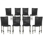 8 Cadeiras De Jantar Cannes De Alumínio Com Pintura Fendi E T