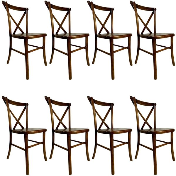 8 Cadeiras Sala De Jantar Paris De Madeira Eucalipto Katrina