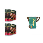 8 Cxs Filtro Café 103 + Porta Filtro Colorido Supremo Reutili