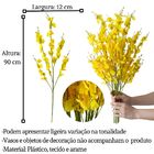 8 Flores Chuva De Ouro Amarela Artificial Beleza Permanente E