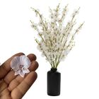 8 Flores Chuva De Ouro Branca Artificial Beleza Permanente E