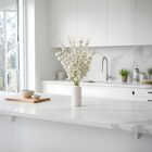 8 Flores Chuva De Ouro Branca Artificial Beleza Permanente E