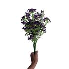 8 Galhos De Mosquitinho Roxo Artificial Para Buquê De Noiva E