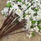 8 Galhos De Sakura Branco Artificial Realista 60cm Para Decor