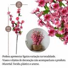 8 Galhos De Sakura Rosa Artificial Realista 60cm Para Decoraç