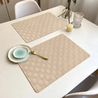 8 Jogo Americano Botte Alto Padrão Impermeável Pvc Vr - Bege