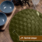 8 Jogo Americano Botte Alto Padrão Impermeável Redondo Vr - V