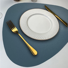 8 Jogo Americano Dupla Face Sousplat Couro Pvc Organico Vr -