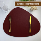 8 Jogo Americano Dupla Face Sousplat Couro Pvc Organico Vr -