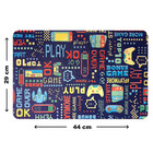 8 Jogo Americano Game Play Impermeável Pvc 8 Lugares