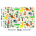 8 Jogo Americano Infantil Savana Impermeável Pvc 8 Lugares