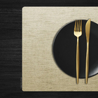 8 Jogo Americano Juta Areia - Impermeável Limpa Facil Pvc - A