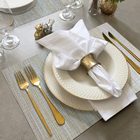 8 Jogo Americano Mesa Posta Luxo Impermeável Pvc Mz Rust Vr -