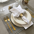 8 Jogo Americano Mesa Posta Luxo Impermeável Pvc Mz Rust Vr -