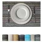 8 Jogo Americano Mesa Posta Luxo Impermeável Pvc Mz Rust Vr -