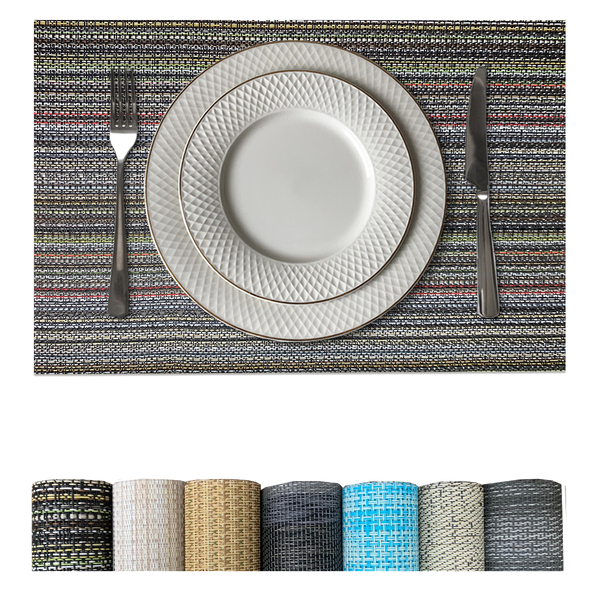 8 Jogo Americano Mesa Posta Luxo Impermeável Pvc Mz Rust Vr -