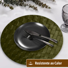 8 Jogo Americano N Botte Alto Padrão Impermeável Redondo Vr -