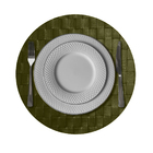 8 Jogo Americano N Botte Alto Padrão Impermeável Redondo Vr -