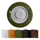 8 Jogo Americano N Botte Alto Padrão Impermeável Redondo Vr -