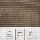 8 Jogo Americano Pvc Antiderrapante Flex Resistente Café