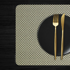 8 Jogo Americano Pvc Antiderrapante Flex Resistente Marfim