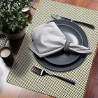 8 Jogo Americano Pvc Antiderrapante Flex Resistente Marfim