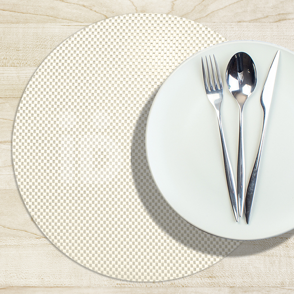 8 Jogo Americano Redondo Antiderrapante Flex Resistente Mf