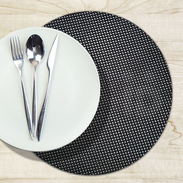 8 Jogo Americano Redondo Antiderrapante Flex Resistente Pt