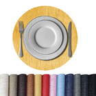 8 Jogo Americano Redondo Juta - Amarelo