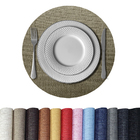 8 Jogo Americano Redondo Juta - Bege