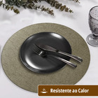 8 Jogo Americano Redondo Juta - Bege