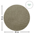 8 Jogo Americano Redondo Juta - Bege