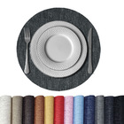 8 Jogo Americano Redondo Juta - Grafite