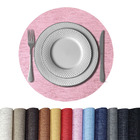 8 Jogo Americano Redondo Juta - Rosa