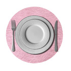 8 Jogo Americano Redondo Juta - Rosa