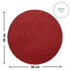 8 Jogo Americano Redondo Juta - Vermelho